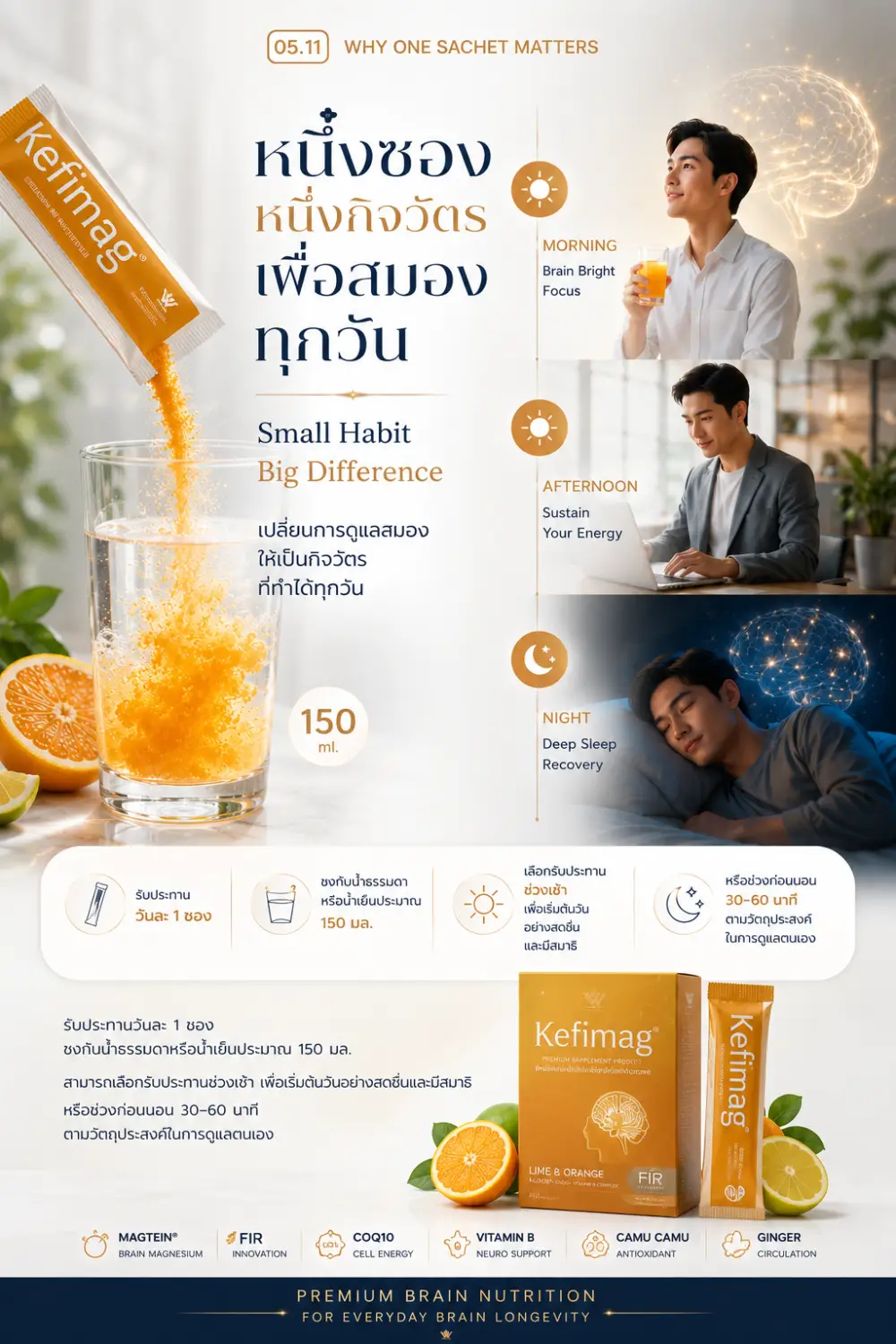 Kefimag เคฟีแมก brain nutrition 04 5 เคฟีแมก ทานยังไง longevity