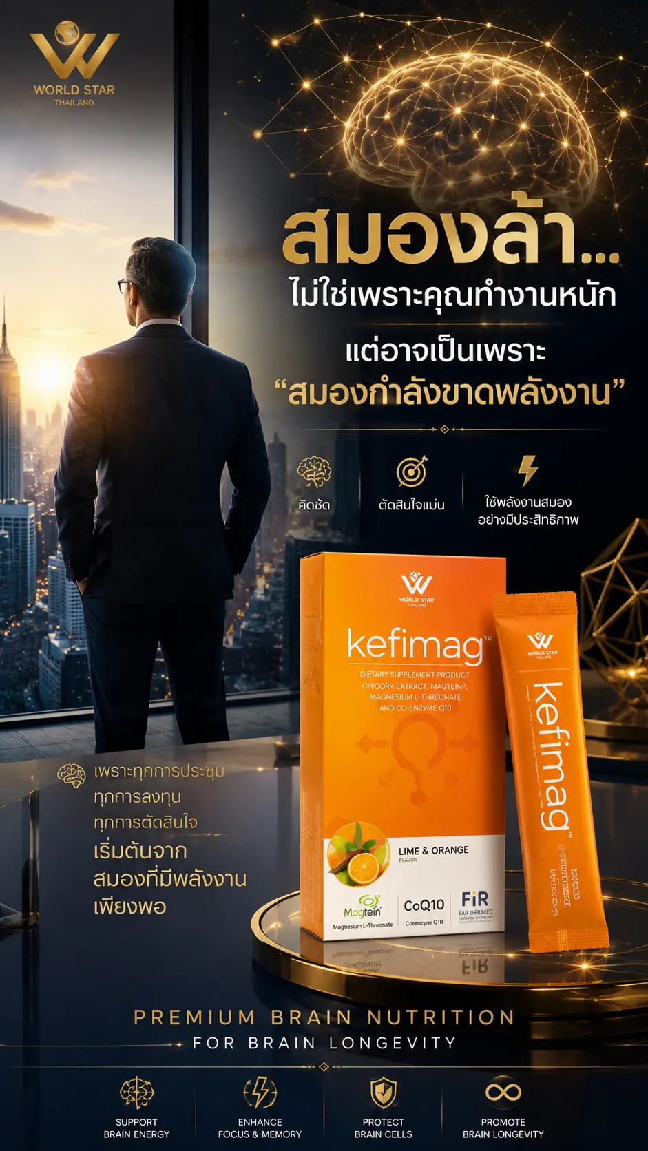 Kefimeg เคฟีแมก brain longevity สุขภาพสมอง พัฒนาตนเอง 00