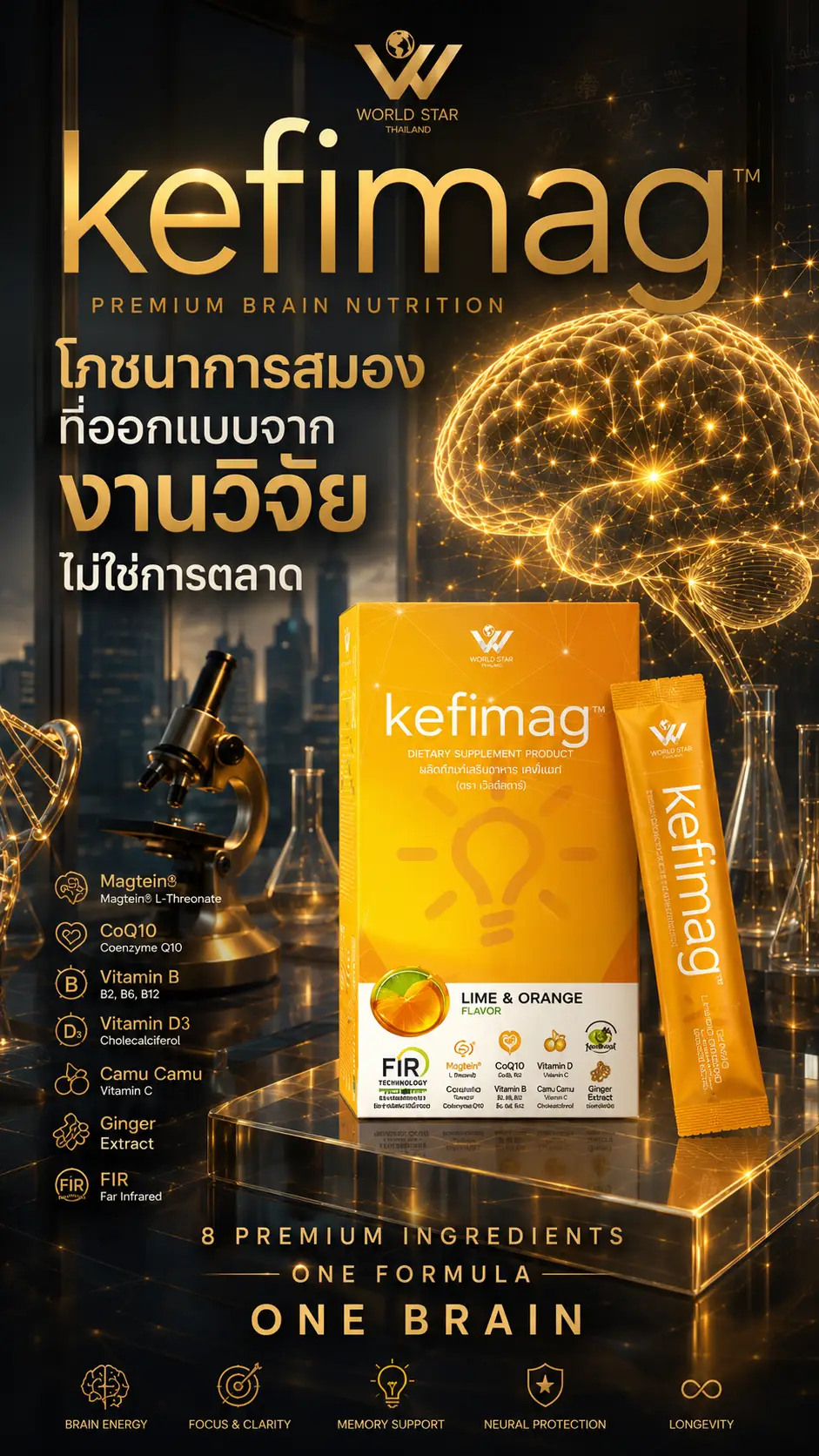 สมองล้า สมองขาดพลังงาน สมองตื้อ คิดไม่ออก เคฟีแมก kefimag 05