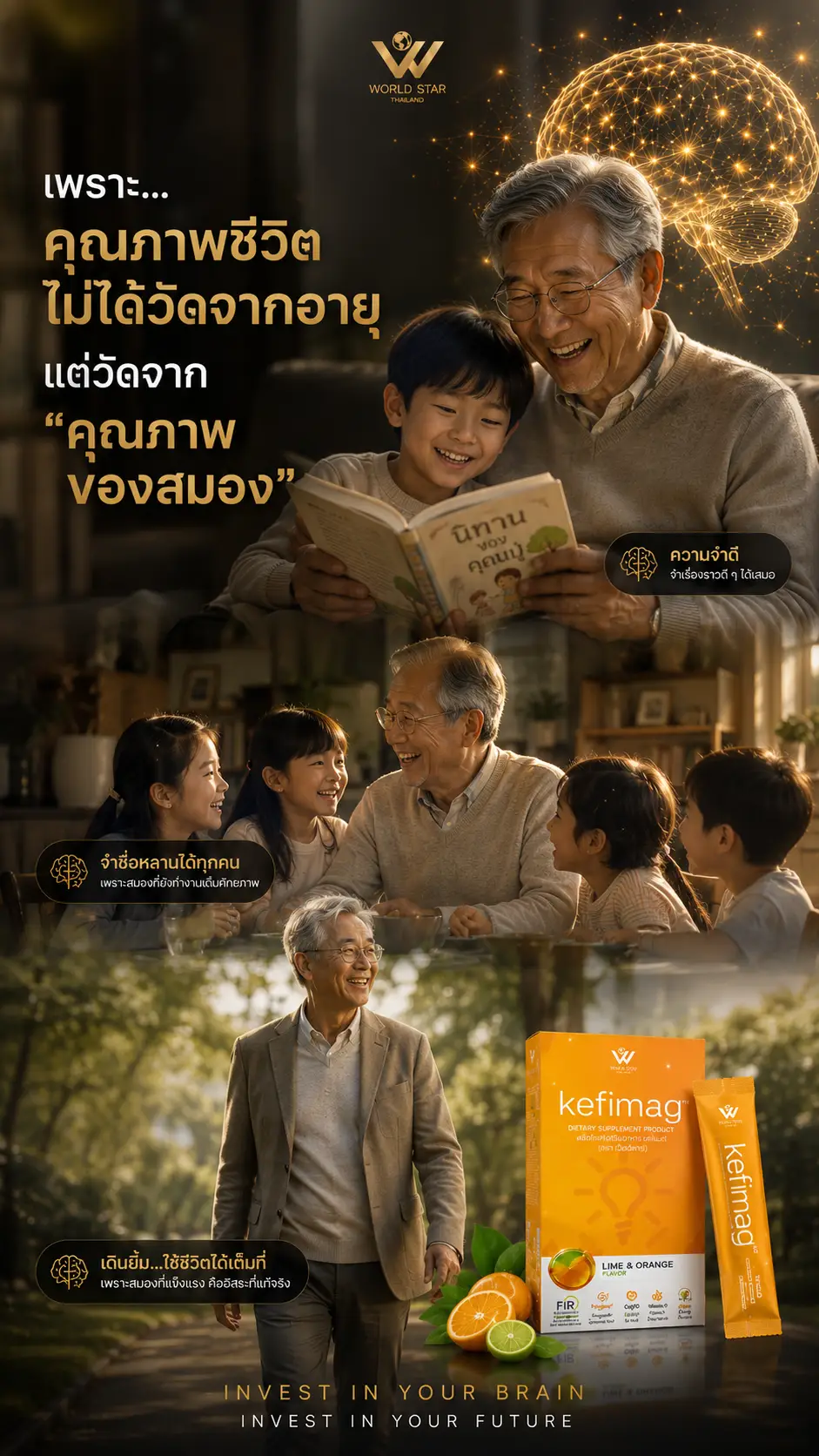 สมองล้า สมองขาดพลังงาน สมองตื้อ คิดไม่ออก เคฟีแมก kefimag 08