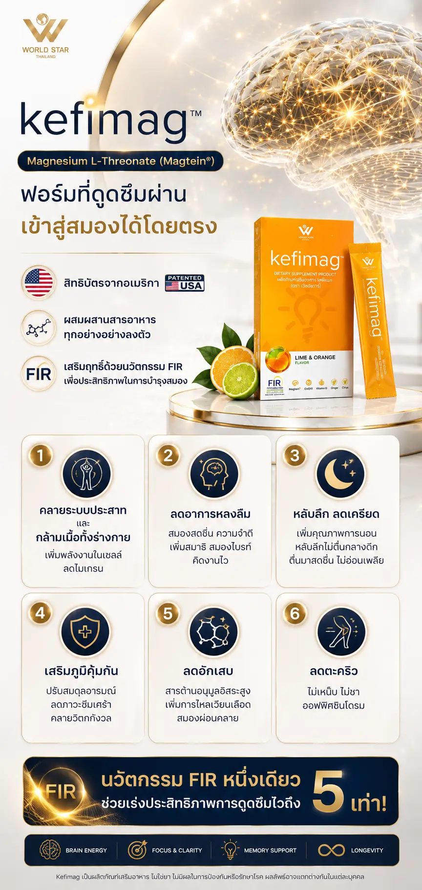 สมองล้า สมองขาดพลังงาน สมองตื้อ คิดไม่ออก เคฟีแมก kefimag 14